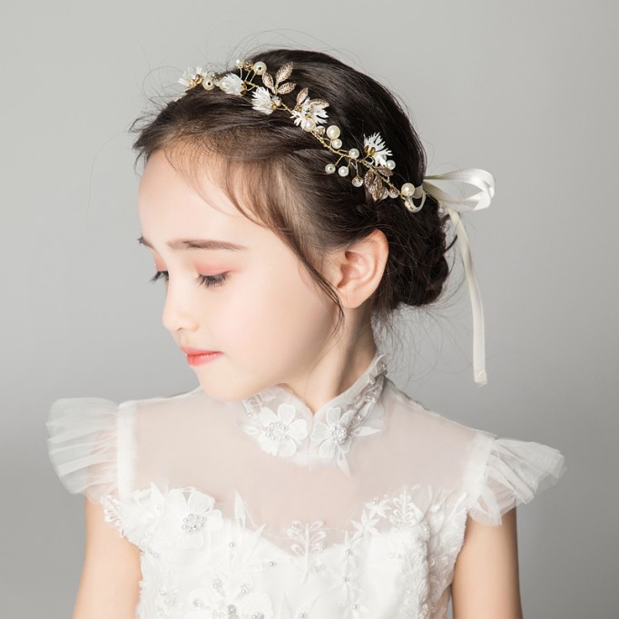 Alloy/Crystal With Flower Headbands (Sold in a single piece)