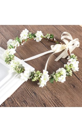 Silk Flower With Flower Flower Headband (Sold in a single piece)