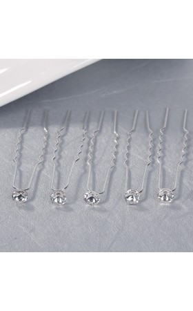 Hairpins/Headpiece Gorgeous With Crystal (Set of 6)
