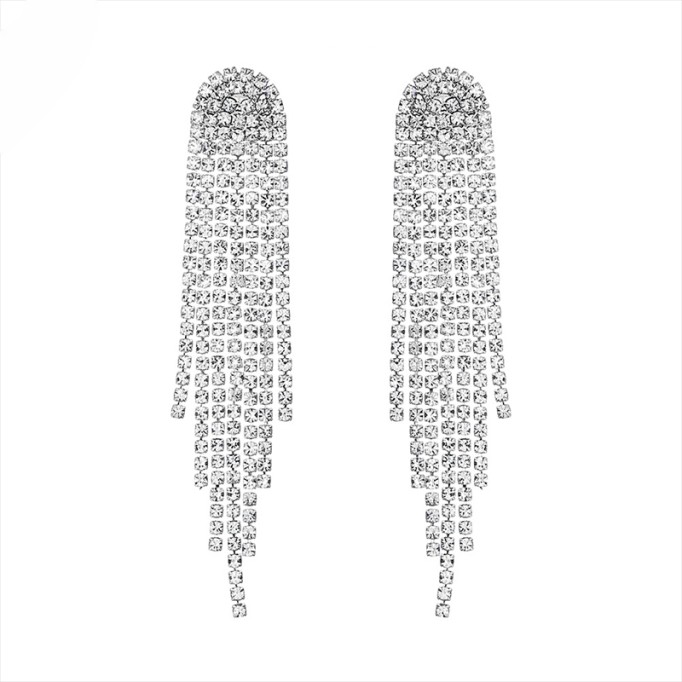 Ladies' Beautiful Alloy With Irregular Cubic Zirconia Earrings