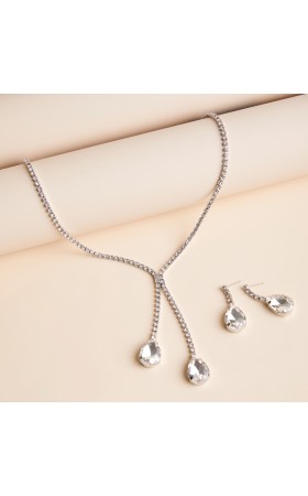 Ladies' Elegant Alloy With Irregular Cubic Zirconia Jewelry Sets