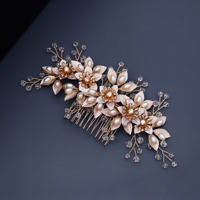 Combs & Barrettes/Headpiece Beautiful With Rhinestone (Sold in single piece)