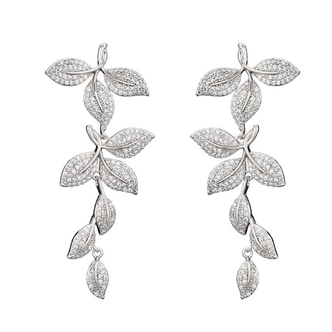 Unique Alloy With Irregular Cubic Zirconia Earrings