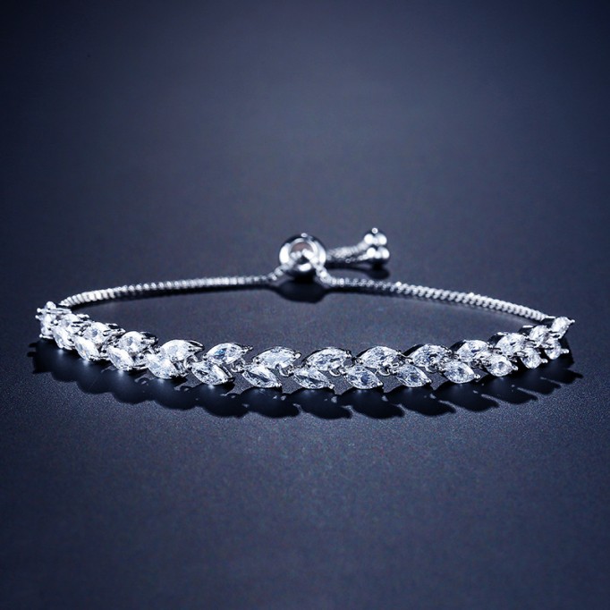 Ladies' Classic Alloy With Irregular Cubic Zirconia Bracelets