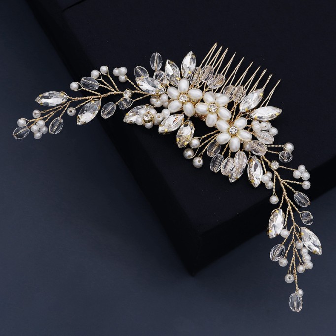Combs & Barrettes/Headpiece Beautiful Ladies With Venetian Pearl/Crystal