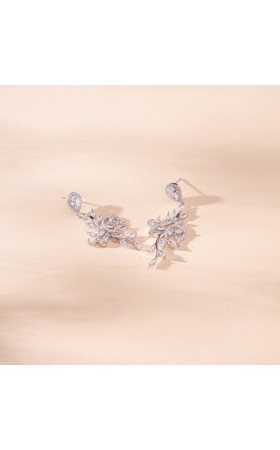 Ladies' Fashionable Alloy With Irregular Cubic Zirconia Earrings