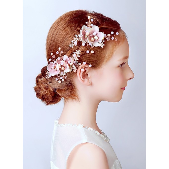 Flower Girl Alloy Headbands/Hairpins (Set of 2 pieces)