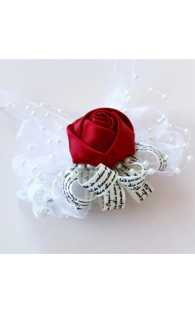 Pretty/Fancy/Fascinating/Graceful Free-Form Satin Wrist Corsage -