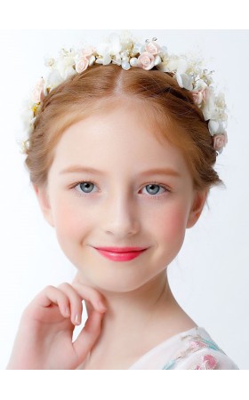 Flower Girl Alloy/Imitation Pearls Fenduchs With Rhinestones/Applique/Faux Pearl