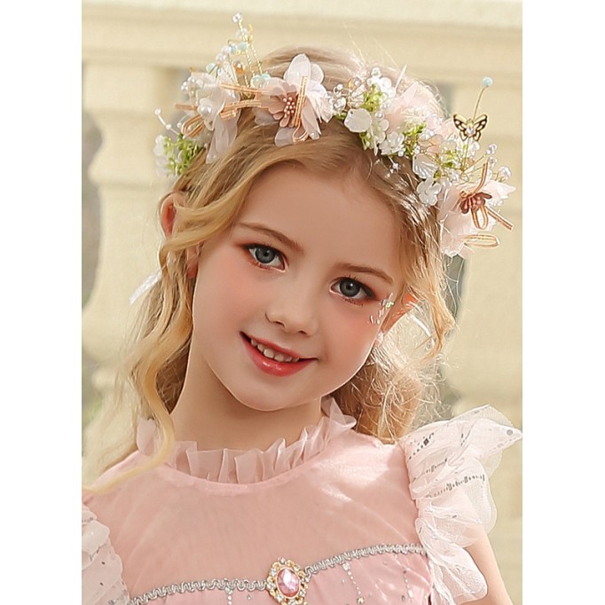 Flower Girl Tulle/Alloy/Sequin/Plastic Fenduchs With Lace/Flower/Sequin/Pearl