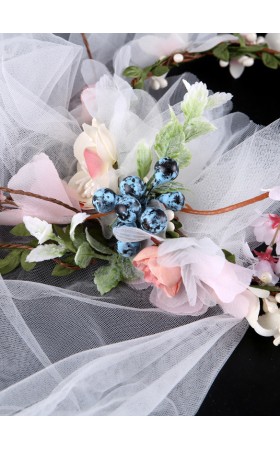 Flower Girl Alloy/Artificial Flower Fenduchs With Lace/Flower
