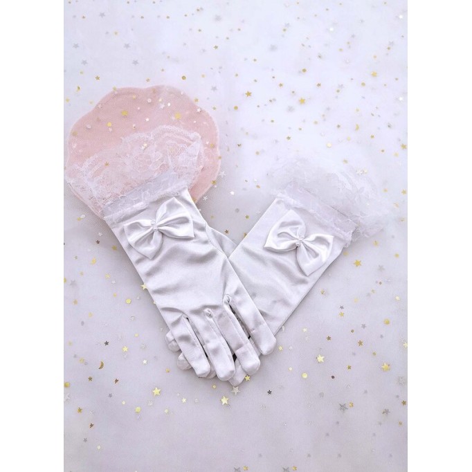 Flower Girl Elastic Satin/Lace With Lace