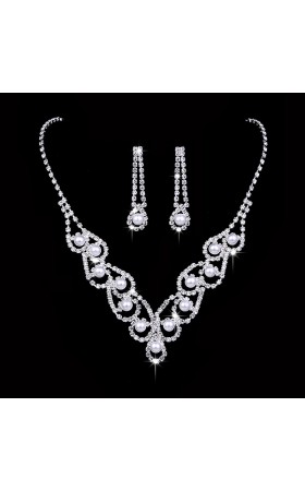Ladies' Gorgeous/Exquisite/Fancy Alloy With Irregular Rhinestone Jewelry Sets