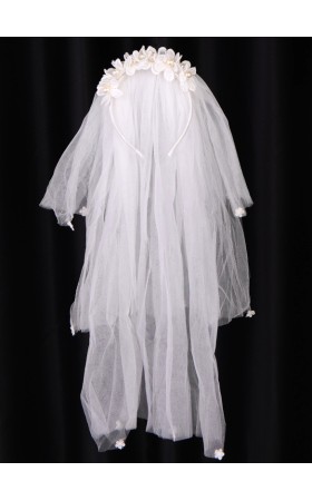 Flower Girl Polyester/Lace Fenduchs With Applique/Pearl/Petals