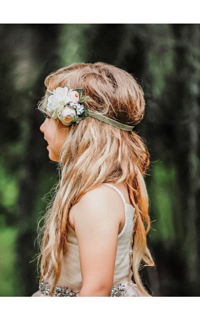 Flower Girl Foam/Plastic/Elastic/Silk Flower Fenduchs With Ribbon/Petals