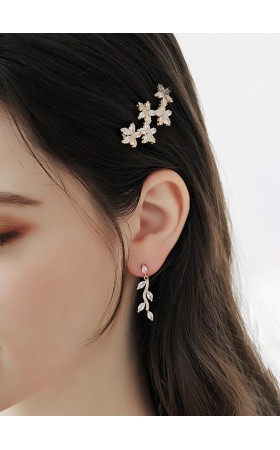 Flower Girl Alloy/Imitation Pearls Fenduchs With Rhinestones (Sold in a single piece)