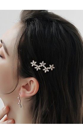 Flower Girl Alloy/Imitation Pearls Fenduchs With Rhinestones (Sold in a single piece)