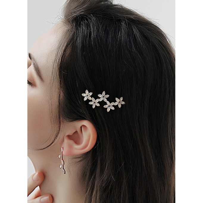 Flower Girl Alloy/Imitation Pearls Fenduchs With Rhinestones (Sold in a single piece)
