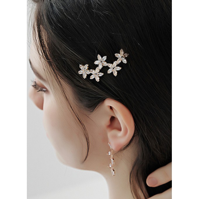 Flower Girl Alloy/Imitation Pearls Fenduchs With Rhinestones (Sold in a single piece)