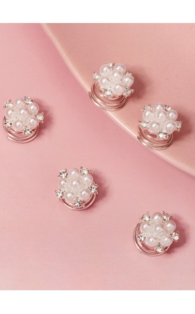 Flower Girl Alloy/Imitation Pearls Fenduchs With Faux Pearl (Set of 5 pieces)