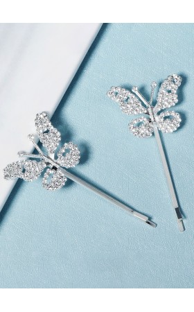 Flower Girl Alloy Fenduchs With Crystal (Set of 2 pieces)