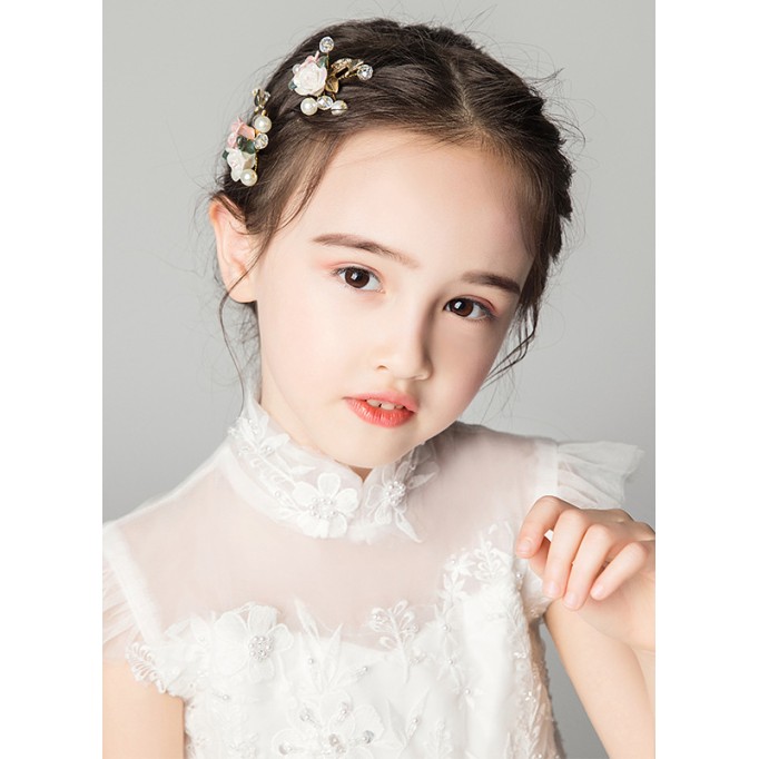 Flower Girl Polyester/Alloy/Imitation Pearls/Artificial Flower Fenduchs With Flower/Sequin/Pearl (Set of 3 pieces)