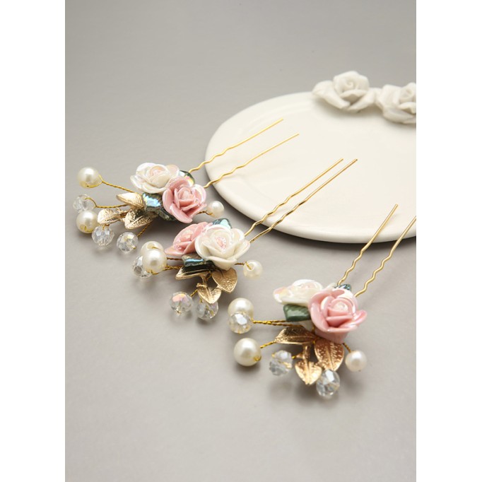 Flower Girl Polyester/Alloy/Imitation Pearls/Artificial Flower Fenduchs With Flower/Sequin/Pearl (Set of 3 pieces)