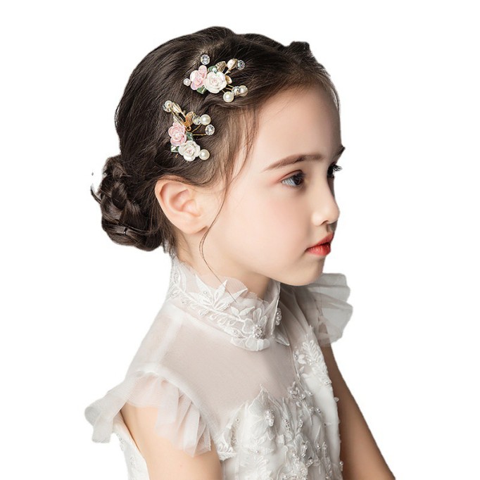 Flower Girl Polyester/Alloy/Imitation Pearls/Artificial Flower Fenduchs With Flower/Sequin/Pearl (Set of 3 pieces)