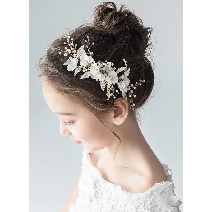 Flower Girl Polyester/Alloy/Imitation Pearls/Chiffon Fenduchs With Lace/Sequin/Faux Pearl (Sold in a single piece)