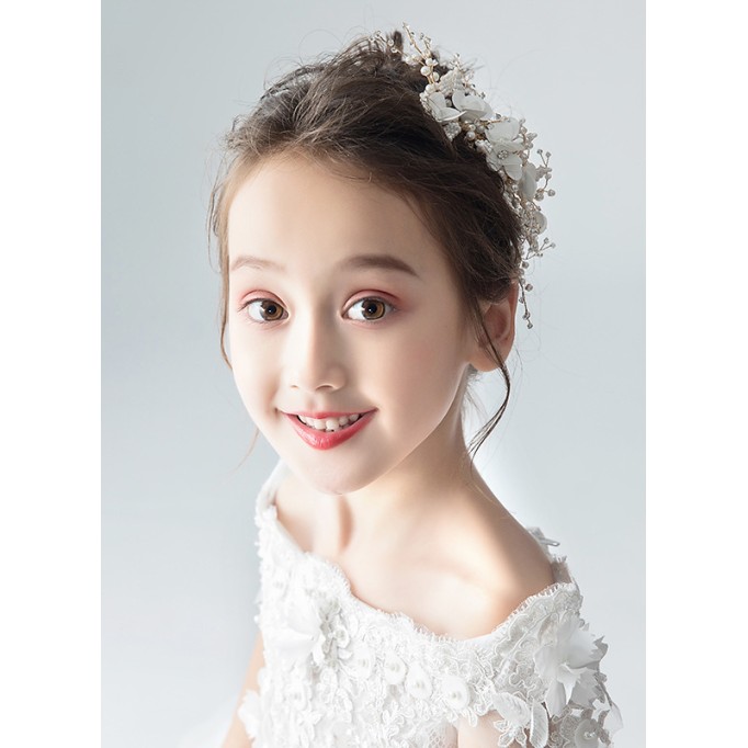 Flower Girl Polyester/Alloy/Imitation Pearls/Chiffon Fenduchs With Lace/Sequin/Faux Pearl (Sold in a single piece)