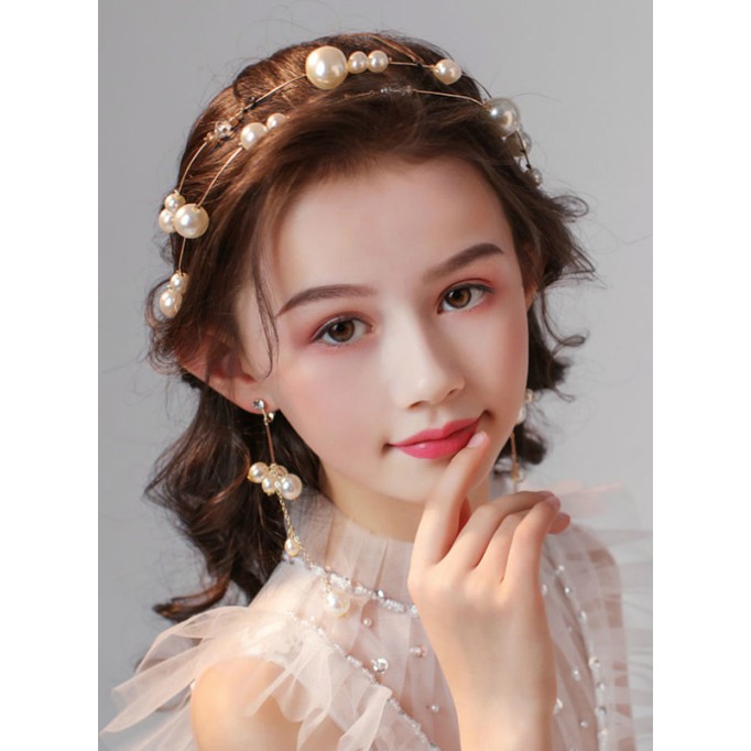 Flower Girl Alloy/Imitation Pearls/Rhinestones Fenduchs/Earrings With Imitation Pearls/Rhinestones (Set of 3 pieces)