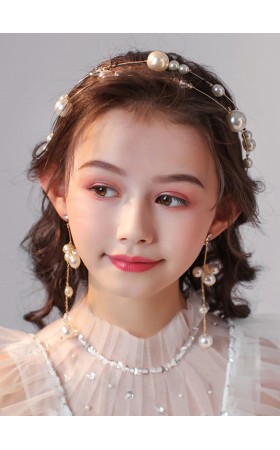 Flower Girl Alloy/Imitation Pearls/Rhinestones Fenduchs/Earrings With Imitation Pearls/Rhinestones (Set of 3 pieces)