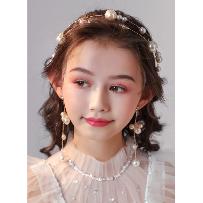 Flower Girl Alloy/Imitation Pearls/Rhinestones Fenduchs/Earrings With Imitation Pearls/Rhinestones (Set of 3 pieces)