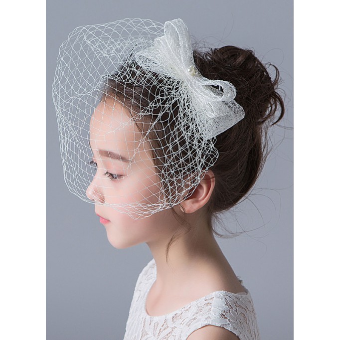 Flower Girl Imitation Pearls/Lace Fenduchs/Hairpins With Beading