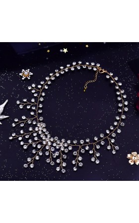 Beautiful Alloy With Round Rhinestone Necklaces
