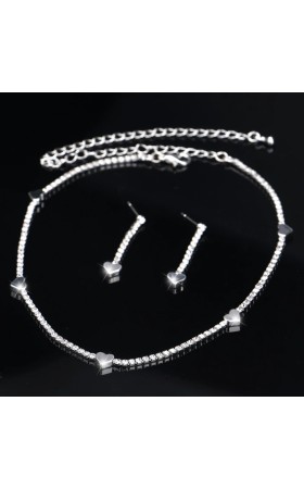Ladies' Beautiful/Attractive Alloy With Round Rhinestone Jewelry Sets