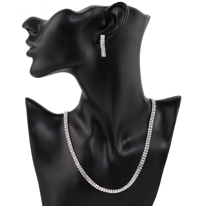 Ladies' Beautiful/Attractive Alloy With Round Rhinestone Jewelry Sets
