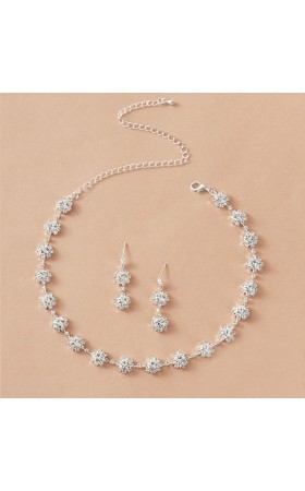 Ladies' Beautiful/Attractive Alloy With Round Rhinestone Jewelry Sets