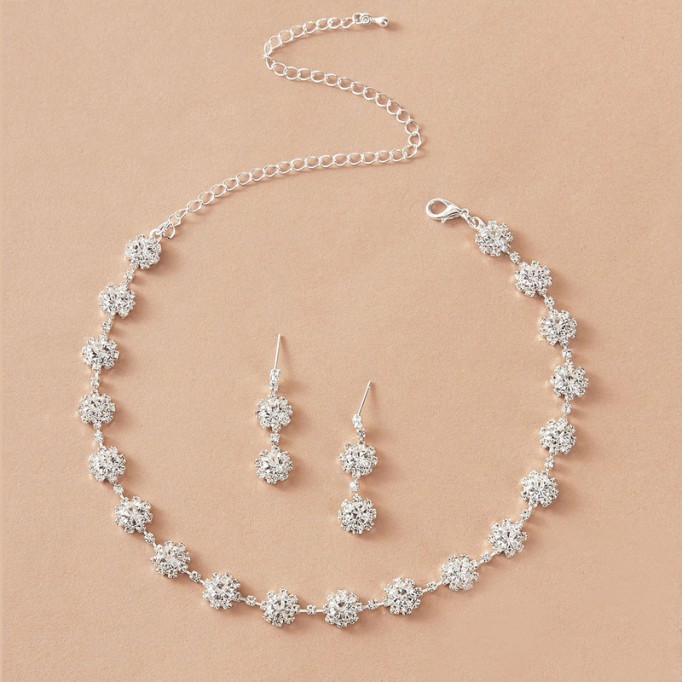 Ladies' Beautiful/Attractive Alloy With Round Rhinestone Jewelry Sets