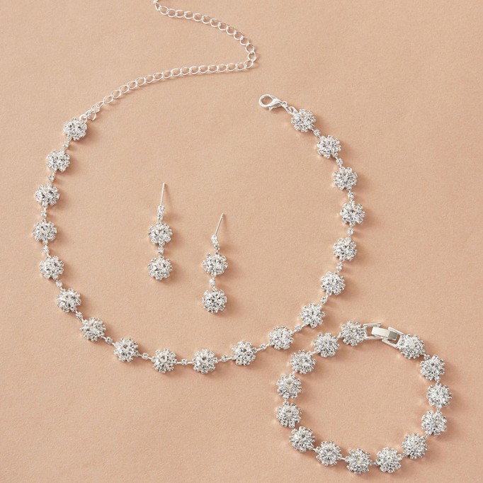Ladies' Beautiful/Attractive Alloy With Round Rhinestone Jewelry Sets