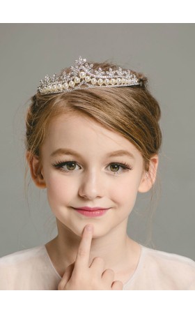 Flower Girl Alloy/Imitation Pearls/Rhinestones Fenduchs With Rhinestones/Beading