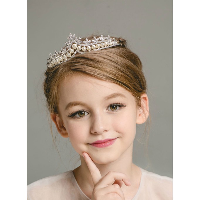 Flower Girl Alloy/Imitation Pearls/Rhinestones Fenduchs With Rhinestones/Beading