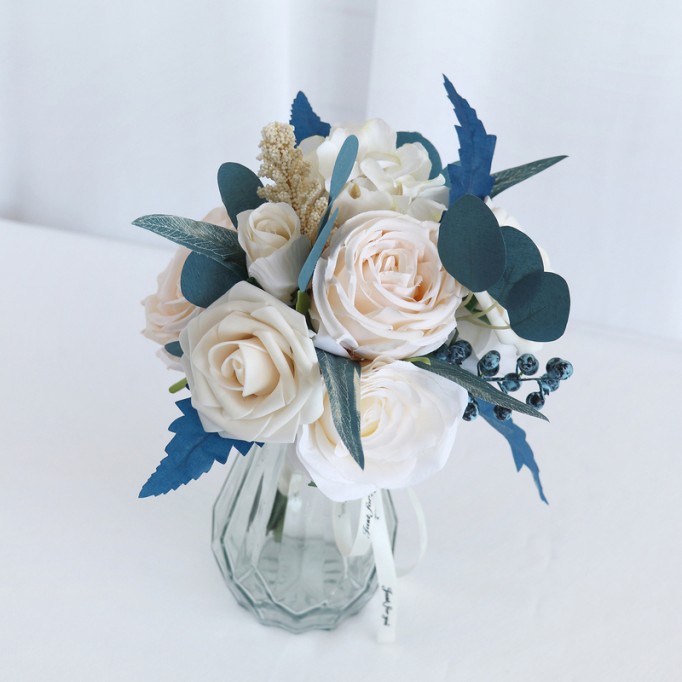 Round Silk Flower Junior Bridesmaid Bouquets -