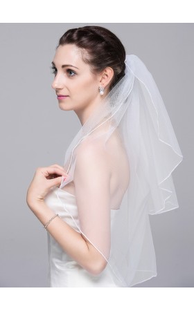 Two-tier Pencil Edge Elbow Bridal Veils