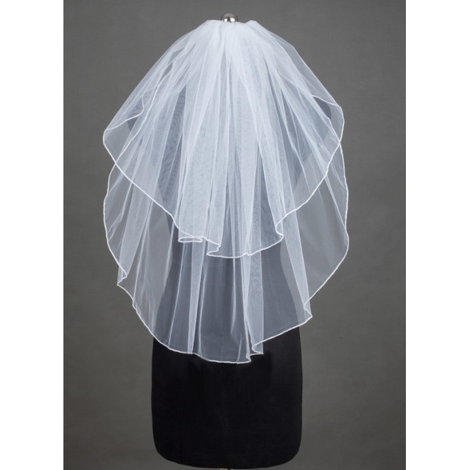 Two-tier Pencil Edge Elbow Bridal Veils