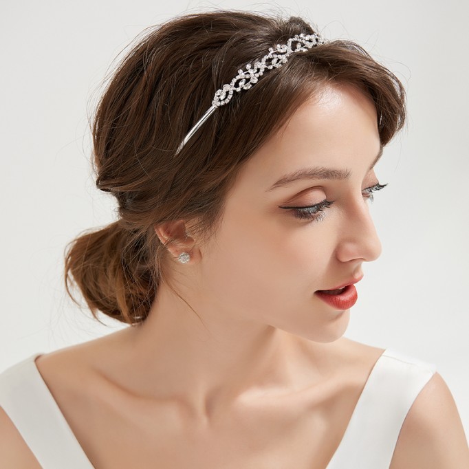 Headpiece/Crowns & Fenduchs Elegant With Rhinestone (Sold in single piece)